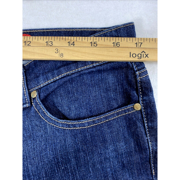 NY & Co Westside Flare Jeans Womens Size 12 Dark Wash Denim Mid Rise - Picture 6 of 9